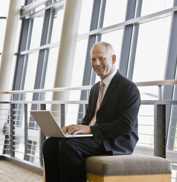 Businessman with Laptop — Stock Photo, Image