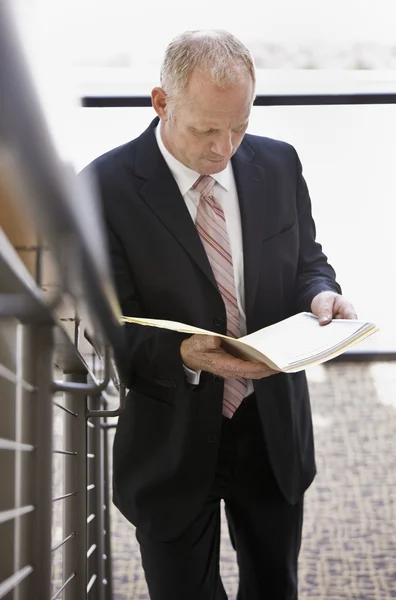 Geschäftsmann mit Ordner — Stockfoto