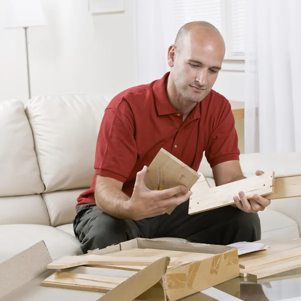 Young Man with Model Kit — Stock Photo, Image