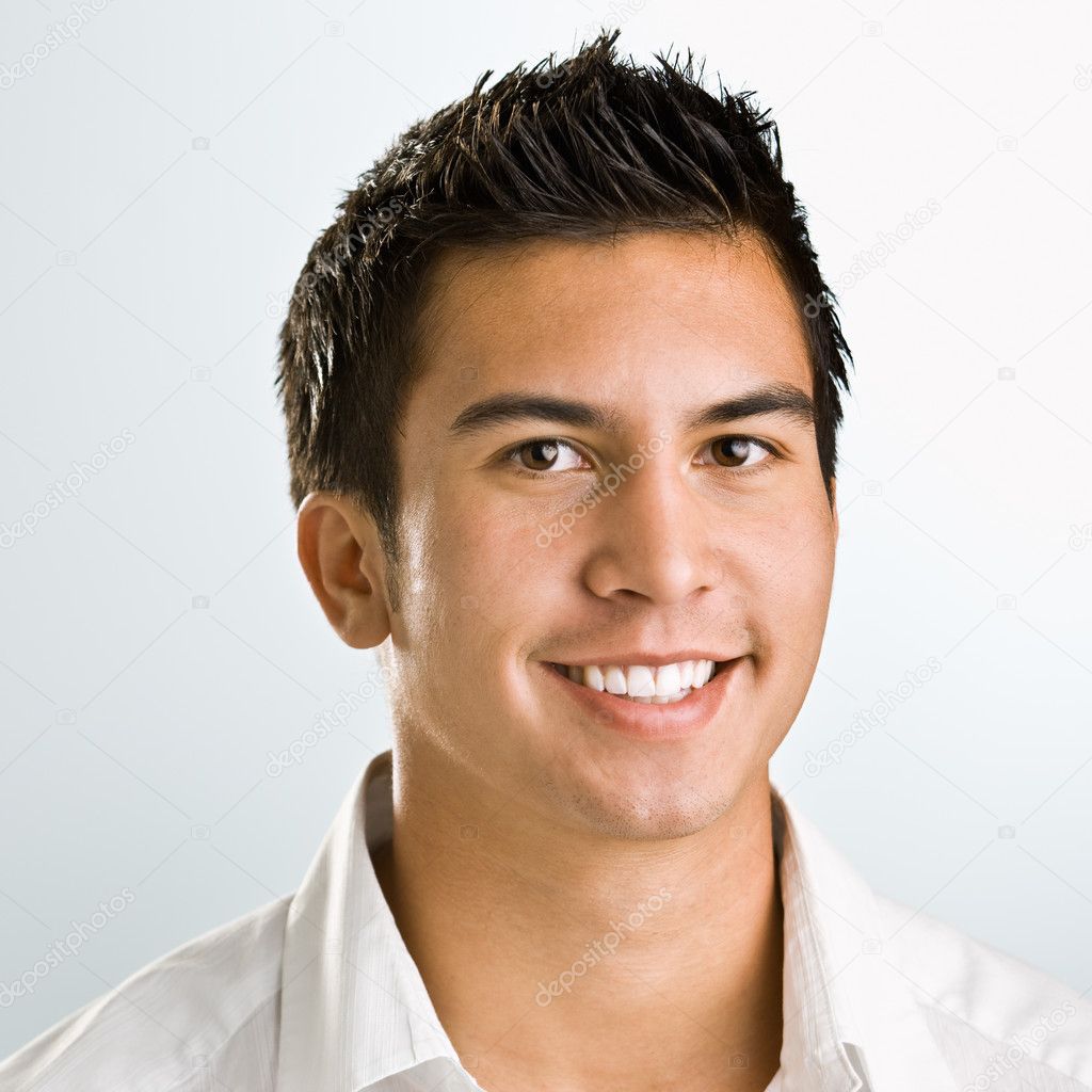 Asian man smiling