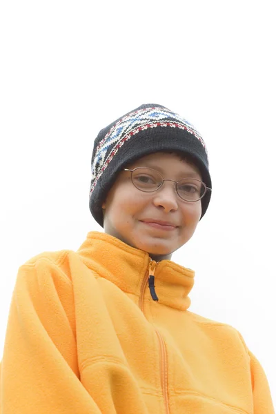 Boy in Ski Hat and Fleece Pullover — Stock Photo, Image