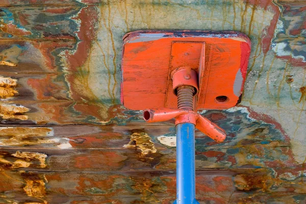 Detalhe, Barco de pesca, Doca seca — Fotografia de Stock