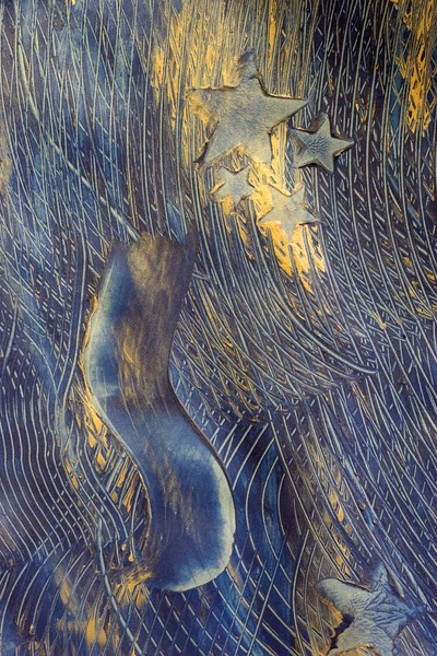 Papier collé : Étoiles bleues — Photo