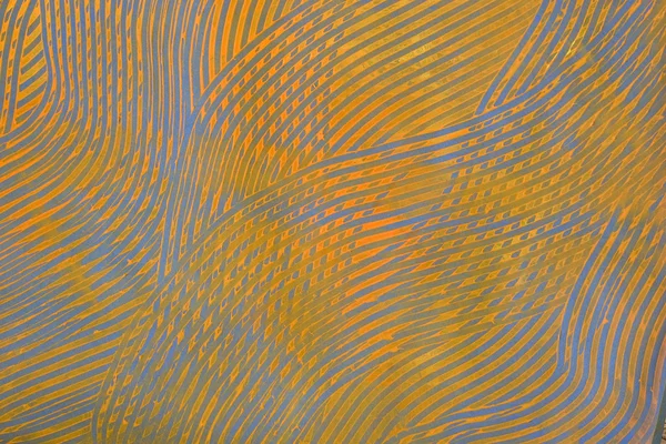 Paste Paper: Orange and Blue Lines — Stock Photo, Image