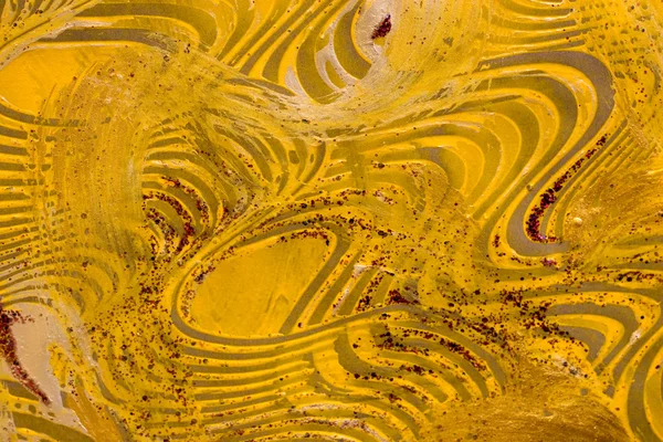 Paste Paper: Yellow and Green Swirls — Stock Photo, Image