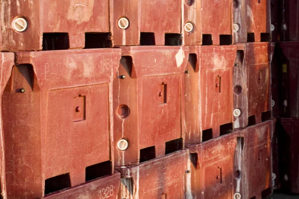 Fish Bins at Westport, Washington — Stock Photo, Image