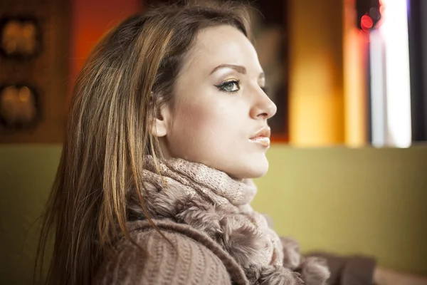 Young Woman with Beautiful Blue Eyes — Stock Photo, Image