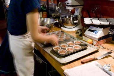 Organik ekmek muffins yapma
