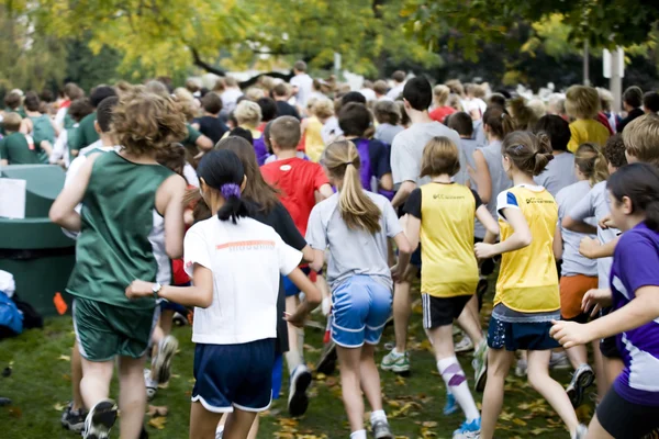 Langlauf team lopers — Stockfoto