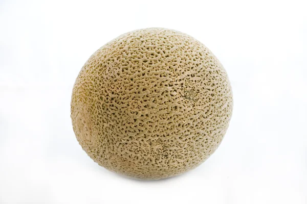 Cantaloupe isolado sobre fundo branco — Fotografia de Stock