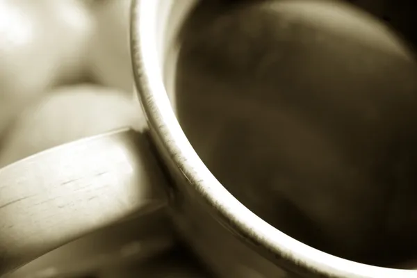 Copo de café preto e branco — Fotografia de Stock