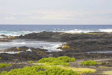 okyanus, kau district, büyük ada, hawaii ve kaya