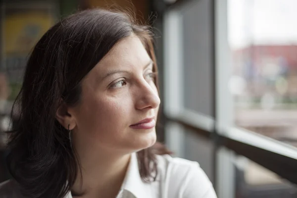 Young Woman with Beautiful Brown Eyes — Stock Photo, Image