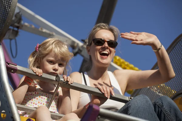 Mother and Daughter on a Ride at the Fair — Stock Photo, Image
