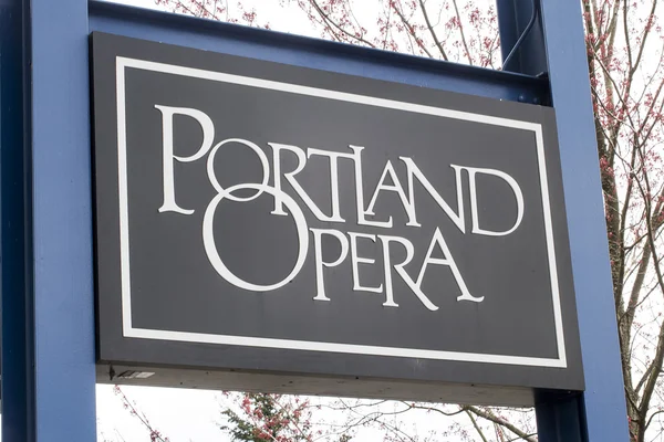 Firma para la Ópera de Portland, Oregon — Foto de Stock