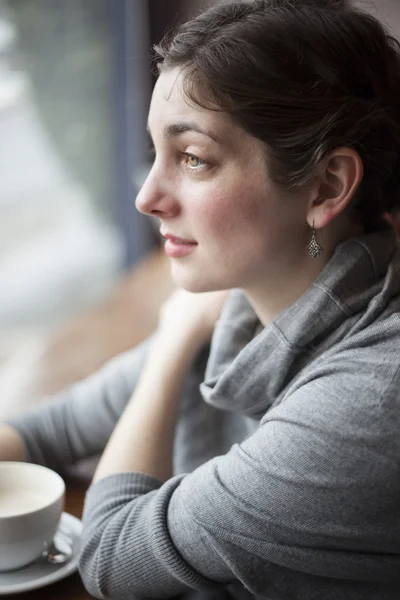 Young Woman with Beautiful Green Eyes — Stock Photo, Image