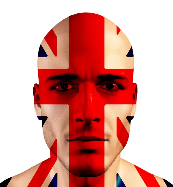 UK FLag e UK Man — Fotografia de Stock