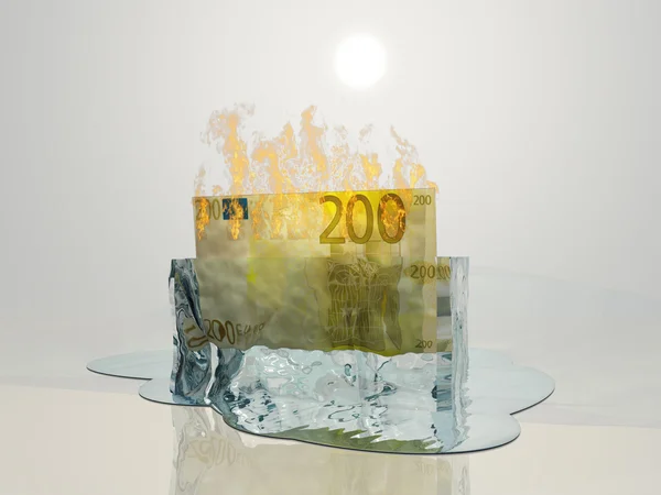 Euro Melt — Stock Photo, Image