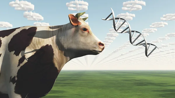 Big Business Profit GMO Cow — Stock Photo, Image