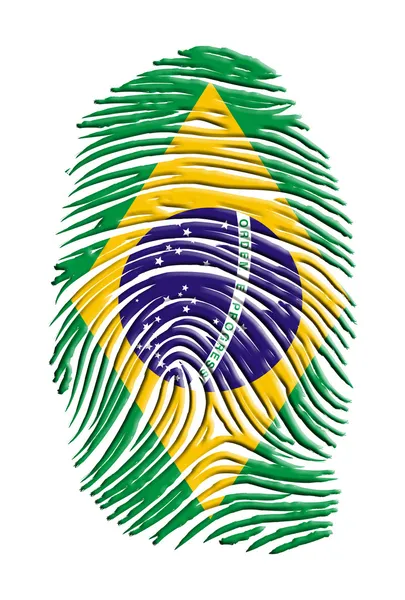 Brazil Finger Print — Stock Photo, Image