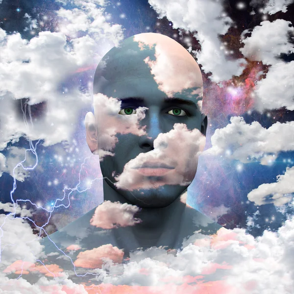 Head in Clouds — Stock Photo, Image