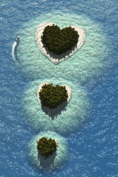 Heart Islands — Stock Photo, Image
