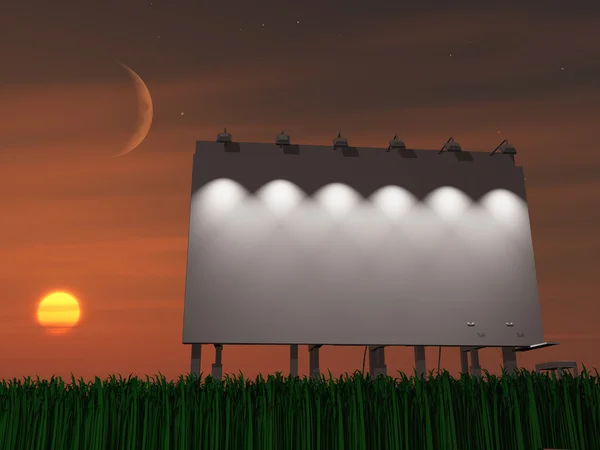 Sunset or sun rise billboard — Stock Photo, Image