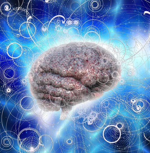 El cerebro irradia — Foto de Stock