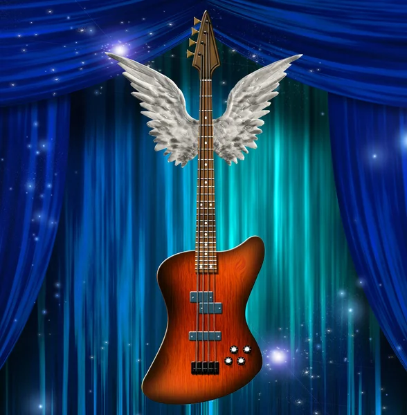 Базова гітара з крилами — стокове фото