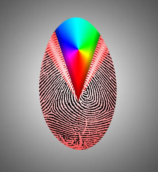 Rainbow Fingerprint — Stock Photo, Image