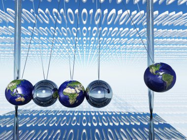 Dünya Newton beşik ile ikili şifre