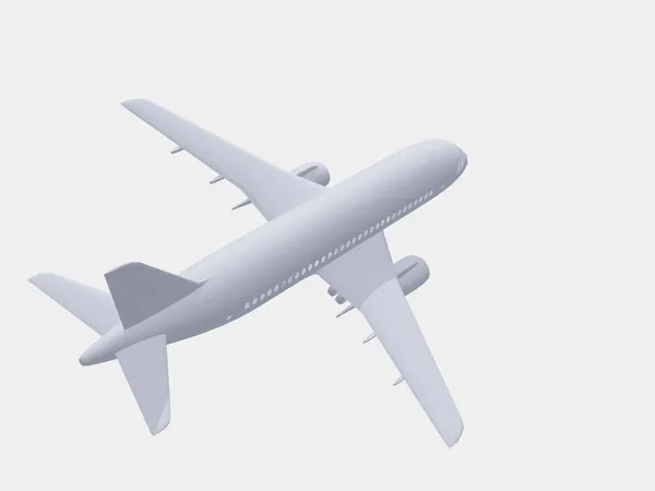 Flygplan i vitt — Stockfoto