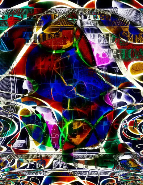 Arte moderno Dinero abstracto — Foto de Stock