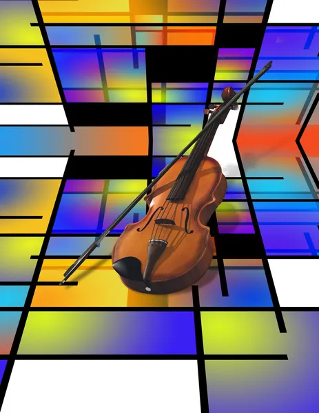 Art Moderne violon abstrait — Photo