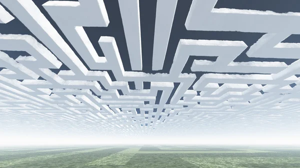 Labyrint moln i himlen — Stockfoto