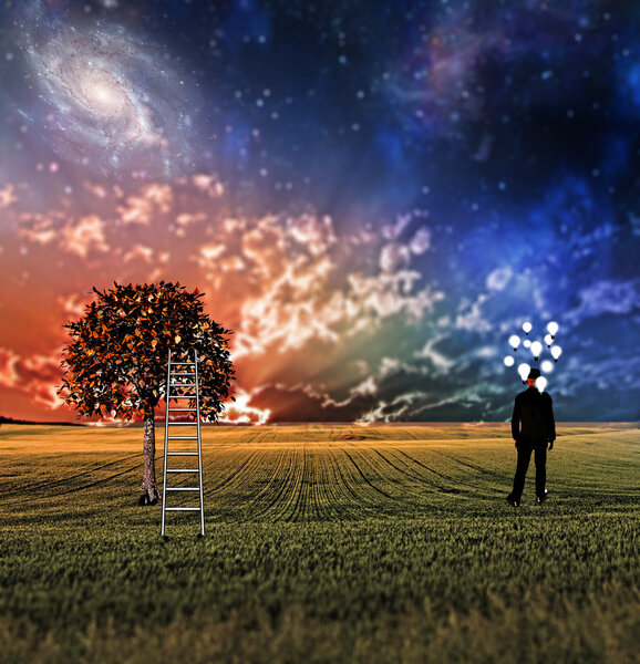 Очень мелкий фокус символического ландшафта