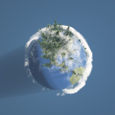 ağaçlar ve bulutlar dünya