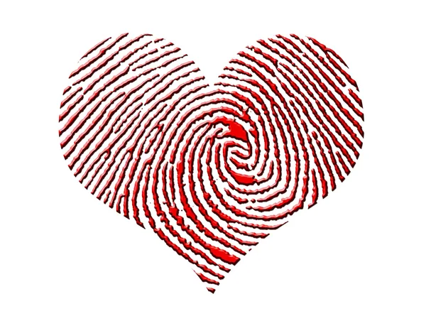 Finger Print Heart — Stock Photo, Image