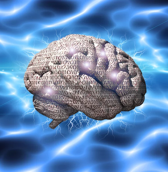 Binary brain — Stock Photo, Image