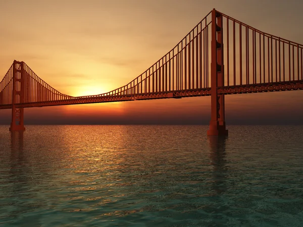 Golden Gate-híd illusztráció — Stock Fotó