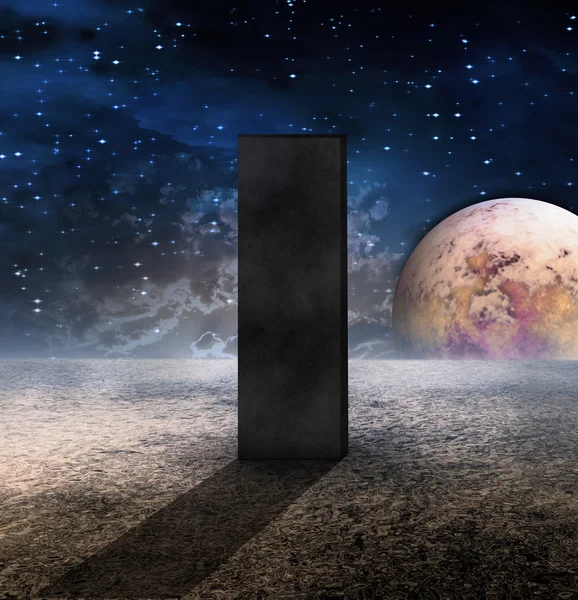 Monolith on Lifeless Planet — Stock Photo, Image