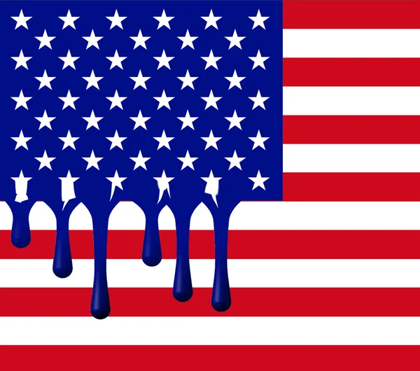 Таяние флага США — стоковое фото