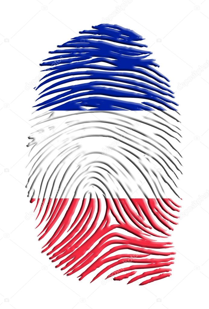 French Flag Finger Print