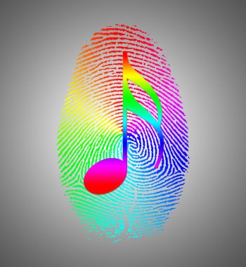 Rainbow Müzik parmak baskı