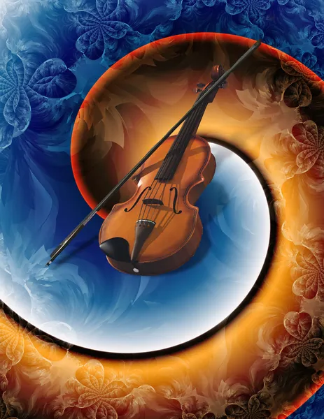 Modern Art violin abstract — Stock Photo, Image