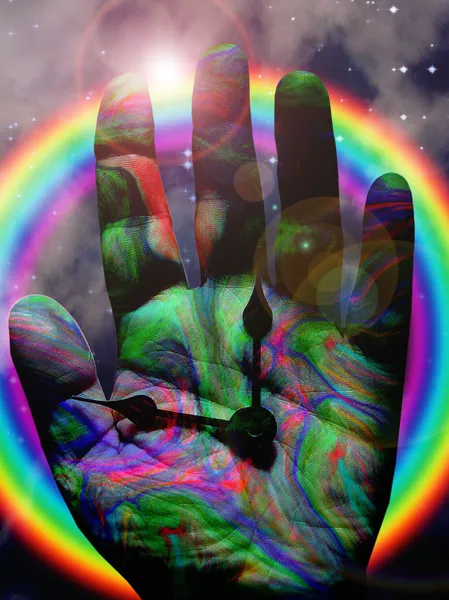 Colorful hand of time — Stock Photo, Image