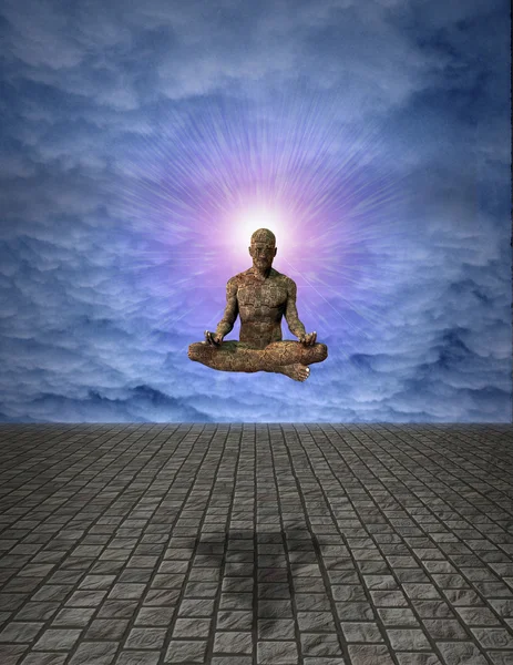 Meditáció az ember — Stock Fotó