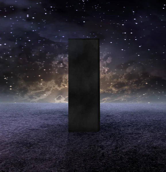Strange Monolith on Lifeless Planet — Stock Photo, Image