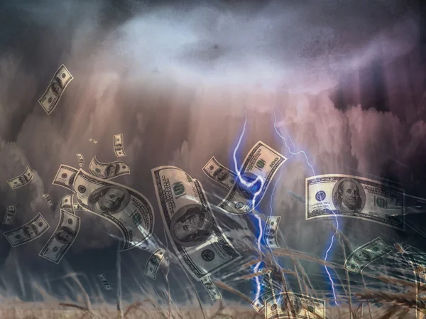 Peníze bouře — Stock fotografie