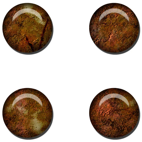 Bouton Web Grunge Rust — Photo